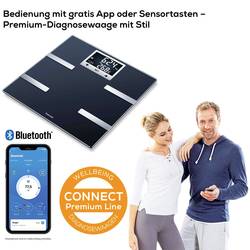 Beurer BF 720 BT váha s diagnostikou tělesných parametrů 74938 digitální Max. váživost=180 kg černá
