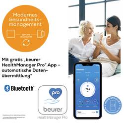Beurer BF 720 BT váha s diagnostikou tělesných parametrů 74938 digitální Max. váživost=180 kg černá