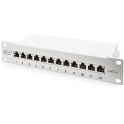 Digitus DN-91612S-EA-G 12 portů síťový patch panel 254 mm (10) CAT 6A 1 U šedá osazený