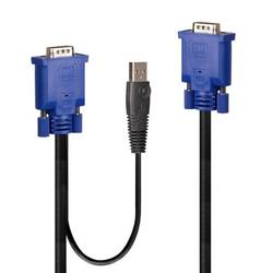 LINDY KVM adaptér [1x VGA - 1x VGA, USB A] 3.00 m černá, modrá