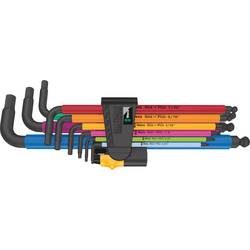 Wera 950/9 Hex-Plus Multicolour Imperial 2 inbus sada klíčů 1/4 palec, 3/16 palec, 1/8 palec, 5/64 palec, 5/16 palec, 7/32 palec, 5/32 palec, 3/32 palec, 3/8