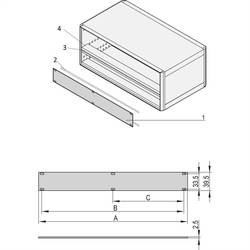 nVent SCHROFF 20850426 přední panel 2 ks