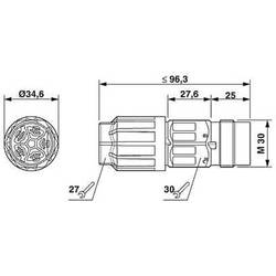 Phoenix Contact QPD C 4PE2,5 1X6-11 BK 1403834 kulatý faston, 1 ks