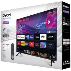 Dyon DYON SMART 43 VX LED TV, 108 cm 43 palec, E (A - G), DVB-S2, DVB-C, DVB-T2, CI+, Full HD, Smart TV, WLAN, černá