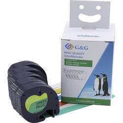 páska do štítkovače sada 5 ks G&G BM-D-G-91221-5 kompatibilní náhradní DYMO 91221, 91222, 91223, 91224, 91225 Barva pásky: bílá, žlutá, červená, modrá, zelená