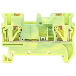 TRU COMPONENTS TC-JPT2.5-PE průchodková svorka 5.2 mm rychlé připojení Pólů: 2 0.2 mm² 2.5 mm² zelená, žlutá 1 ks