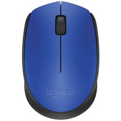 Logitech M171 optická drátová myš, bezdrátový, bezdrátový, 3 tlačítko, 1000 dpi, modrá, černá