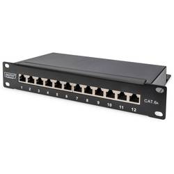 Digitus DN-91612S-EA 12 portů síťový patch panel 254 mm (10) CAT 6A 1 U černá osazený