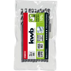 kwb 258033 HSS spirálový vrták 1 ks 3.3 mm Celková délka 65 mm M2 DIN 338 válcová stopka 1 ks