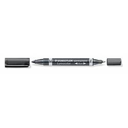 Staedtler Lumocolor duo 348 348-9 permanentní popisovač černá Vodotěsné: Ano