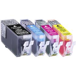 Basetech Ink náhradní Canon PGI-520PGBK, CLI-521C, CLI-521M, CLI-521Y kompatibilní kombinované balení černá, azurová, purppurová, žlutá BTC72 1508,0005-126