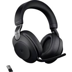 Jabra Evolve2 85 MS Sluchátka Over Ear Bluetooth®, kabelová stereo černá Redukce šumu mikrofonu regulace hlasitosti, Indikátor nabití, Vypnutí zvuku mikrofonu