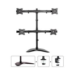 Neomounts NM-D335D4BLACK 4násobná držák na stůl pro monitor 25,4 cm (10) - 68,6 cm (27) černá naklápěcí, nakláněcí