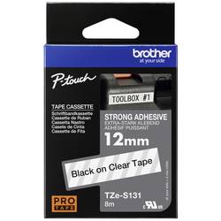 páska extra lepicí Brother TZe, TZ TZe-S131 Barva pásky: transparentní Barva písma:černá 12 mm 8 m