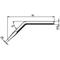 Ersa 0082JD pájecí hrot dlátový, zahnutý Velikost hrotů 4.80 mm Obsah 1 ks