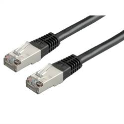 Value 21.99.1385 RJ45 síťové kabely, propojovací kabely CAT 6 S/FTP 10.00 m černá dvoužilový stíněný 1 ks