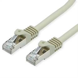 Value 21.99.0853 RJ45 síťové kabely, propojovací kabely CAT 6a (surový kabel CAT 7) S/FTP 3.00 m šedá dvoužilový stíněný 1 ks