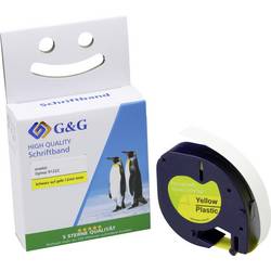páska do štítkovače G&G BM-D-G-91222 kompatibilní náhradní DYMO 91222 Barva pásky: žlutá Barva písma: černá 12 mm 4 m