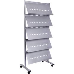Rocada 8304 R830494 držák prospektů šedá Počet přihrádek 5 1 ks (š x v x h) 820 x 1850 x 490 mm