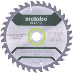Metabo CORDLESS CUT WOOD CLASSIC 628279000 pilový kotouč 165 x 20 x 1 mm Počet zubů (na palec): 36 1 ks