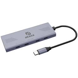 Akasa AK-CBCA32-18BK USB Hub 4 porty USB-A USB 3.2 Gen2 10 GBit/s s konektorem USB C hliník (eloxovaný) 10Gbps USB Type-C 4 Port Hub