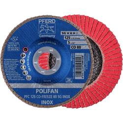 PFERD TOOLS 67712580 PFC 125 CO-FREEZE 80 SG INOX vějířovitý brusný kotouč Průměr 125 mm Ø otvoru 22.23 mm Zrnitost 80 Slitina na bázi niklu, Superslitiny na