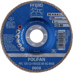 PFERD TOOLS 67712580 PFC 125 CO-FREEZE 80 SG INOX vějířovitý brusný kotouč Průměr 125 mm Ø otvoru 22.23 mm Zrnitost 80 Slitina na bázi niklu, Superslitiny na