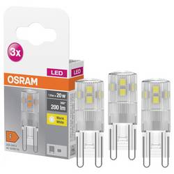 OSRAM HOMELIGHTING 4058075450042 LED Energetická třída (EEK2021) F (A - G) G9 válcový tvar 1.9 W = 20 W teplá bílá (Ø x v) 14 mm x 43 mm 3 ks