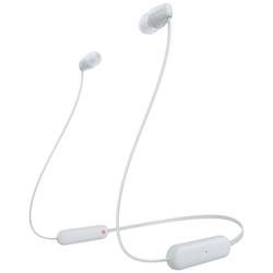Sony WI-C100 In Ear Headset Bluetooth®, WIC100W.CE7, stereo, bílá