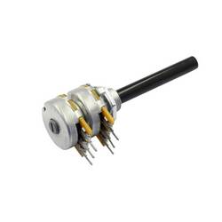 OMEG PC2G20BU CEBS F1 L:50 B100K, PC2G20BU CEBS F1 L:50 B100K otočný potenciometr, Stereo, 0.2 W, 100 kΩ, 1 ks, Piece