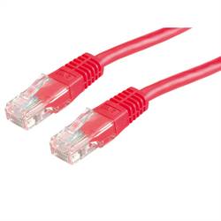 Roline 21.15.0551 RJ45 síťové kabely, propojovací kabely CAT 5e U/UTP 3.00 m červená (jasná) 1 ks
