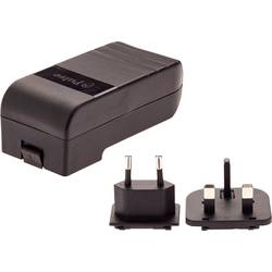 Egston 003920490 zásuvkový napájecí adaptér, stálé napětí 12 V/DC 2 A 24 W s adaptérem pro Evropu, s britským adaptérem