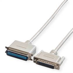 Roline paralelní kabel [1x D-SUB zástrčka 25pólová - 1x Centronics zástrčka], 1.80 m, šedá