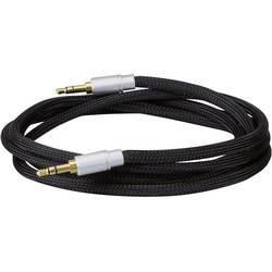 Dynavox 207382 jack jack konektory kabel [1x jack zástrčka 3,5 mm - 1x jack zástrčka 3,5 mm] 3.00 m černá flexibilní provedení