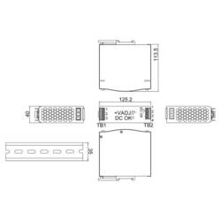 MEAN WELL WDR-120-24 síťový zdroj na DIN lištu 24 V/DC 5 A 120 W Počet výstupů:1 x Obsah 1 ks