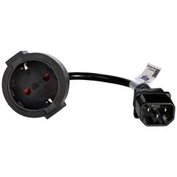 Akyga napájecí kabel [1x IEC zástrčka C14 10 A - 1x zásuvka s ochranným kontaktem ] 0.15 m černá