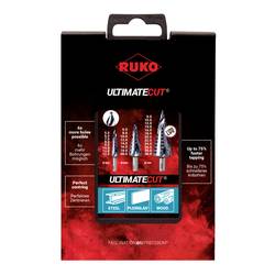 RUKO 101626PRO HSS sada stupňovitého vrtáku, 3dílná, 1 sada