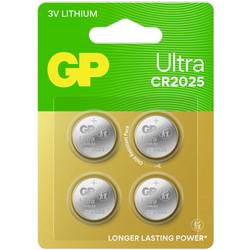 GP knoflíkový článek CR 2025 3 V 4 ks 145 mAh lithiová Ultra
