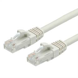 Value 21.99.0205 RJ45 síťové kabely, propojovací kabely CAT 6 U/UTP 5.00 m šedá nestíněný, bez halogenů, samozhášecí 1 ks