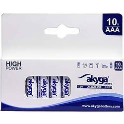 Akyga AAA LR03 mikrotužková baterie AAA alkalicko-manganová 1300 mAh 1.5 V 10 ks