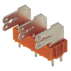 Weidmüller 9511770000 faston rozbočovač Šířka zástrčky: 6.3 mm Tloušťka konektoru: 0.8 mm 90 ° částečná izolace oranžová, stříbrná 50 ks
