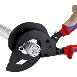 Knipex 95 32 340 SR štípací kleště na kabely s ráčnou Vhodné pro (odizolační technika) kabely armované ocelí 32 mm