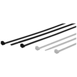 HELU 907028-1000, T-SKU 3-80, Stahovací pásky s ocelovým jazýčkem, 3.5 mm, 280 mm, černá, s kovovým jazýčkem, 1000 ks