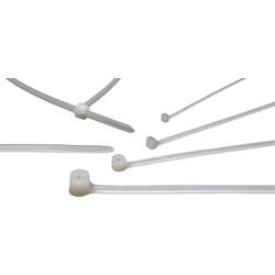 Helukabel 91064-1000, TY242M, Stahovací pásky s ocelovým jazýčkem, 3.60 mm, 204 mm, bílá, transparentní, s kovovým jazýčkem, 1000 ks