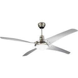 CasaFan Mirage stropní ventilátor 53 W (Ø x v) 142 cm x 395 mm chrom (kartáčovaný) s dálkovým ovládáním, s osvětlením, vhodný i pro zimní provoz