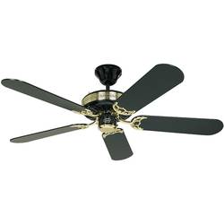CasaFan Black Magic stropní ventilátor (Ø x v) 132 cm x 335 mm Barva listu: černá, mosaz (lakovaná) Barva pouzdra: černá