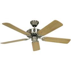 CasaFan Classic Royal 132 BN stropní ventilátor 59 W (Ø x v) 132 cm x 230 mm chrom (kartáčovaný) možná vestavba světla, vyměnitelné lopatky, vyměnitelné