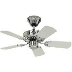 CasaFan Classic Royal 75 CH stropní ventilátor 48 W (Ø x v) 75 cm x 225 mm chrom (lesklý) možná vestavba světla, vyměnitelné lopatky, vyměnitelné lopatky,