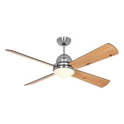 CasaFan Libeccio stropní ventilátor 64 W (Ø x v) 142 cm x 285 mm chrom (kartáčovaný) s dálkovým ovládáním, s osvětlením, vhodný i pro zimní provoz