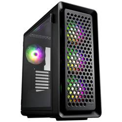FSP Fortron CUT593P tower herní pouzdro černá 4 předinstalované LED ventilátory, prachový filtr, boční okno